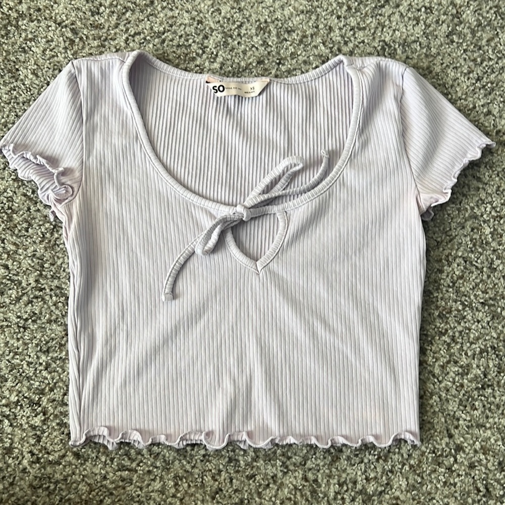 light purple mini shirt